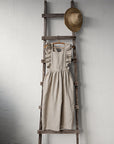 Natural Long Vintage Linen Apron