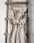 Natural Long Vintage Linen Apron