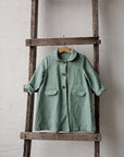 Mint Long Linen Coat