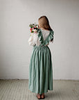 Mint Long Vintage Linen Dress