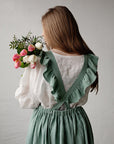 Mint Long Vintage Linen Dress