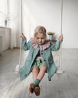 Mint Long Linen Coat