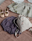 Cherry Blossom Linen Backpack