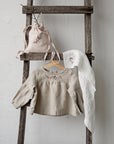 Cherry Blossom Linen Backpack