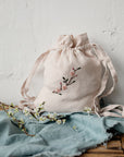 Cherry Blossom Linen Backpack