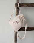 Cherry Blossom Linen Backpack