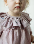 Baby Pink Ruffle Linen Collar with Branches