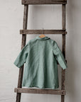 Mint Long Linen Coat