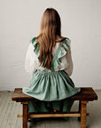 Mint Long Vintage Linen Dress