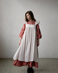 White Prairie Linen Dress
