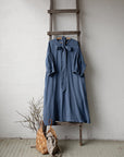 Dusty Blue Kimono Linen Dress