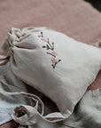Cherry Blossom Linen Backpack