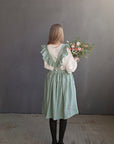 Mint Short Vintage Linen Dress
