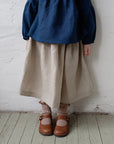 Natural Long Linen Skirt
