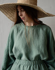 Mint Romantic Linen Tunic