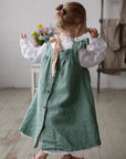 Mint Linen Pinafore Linen Dress