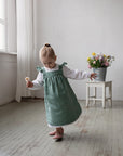 Mint Linen Pinafore Linen Dress