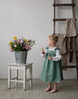 Mint Linen Pinafore Linen Dress