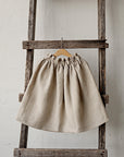 Natural Long Linen Skirt