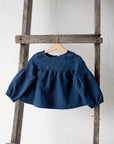 Navy blue Short Linen Tunic