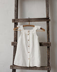 White Linen Pinafore Linen Dress