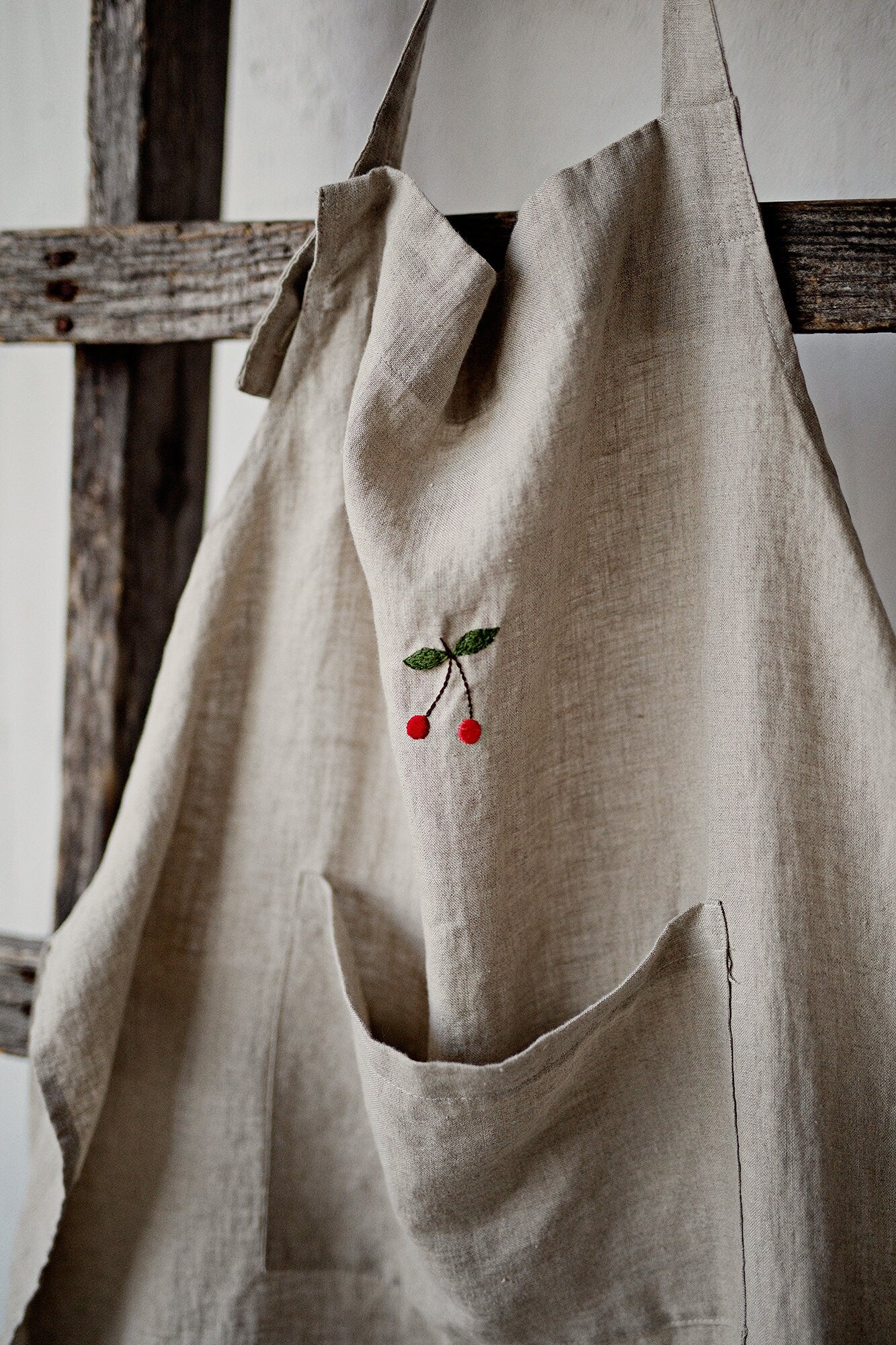 Natural Traditional Linen Apron