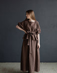 Cacao Paris Long Linen Skirt