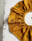 Mustard Ruffle Linen Collar with Branches