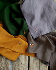 Forest Green Linen Scarf