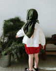 Forest Green Linen Scarf