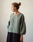 Sage Kimono Linen Tunic
