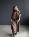 Cacao Romantic Linen Tunic