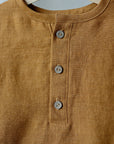 Mustard Long Sleeve Button Linen Shirt