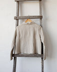 Natural Peter Pan Linen Collar Linen Jacket