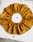 Mustard Ruffle Linen Collar with Branches