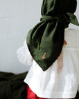 Forest Green Linen Scarf