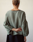 Sage Kimono Linen Tunic