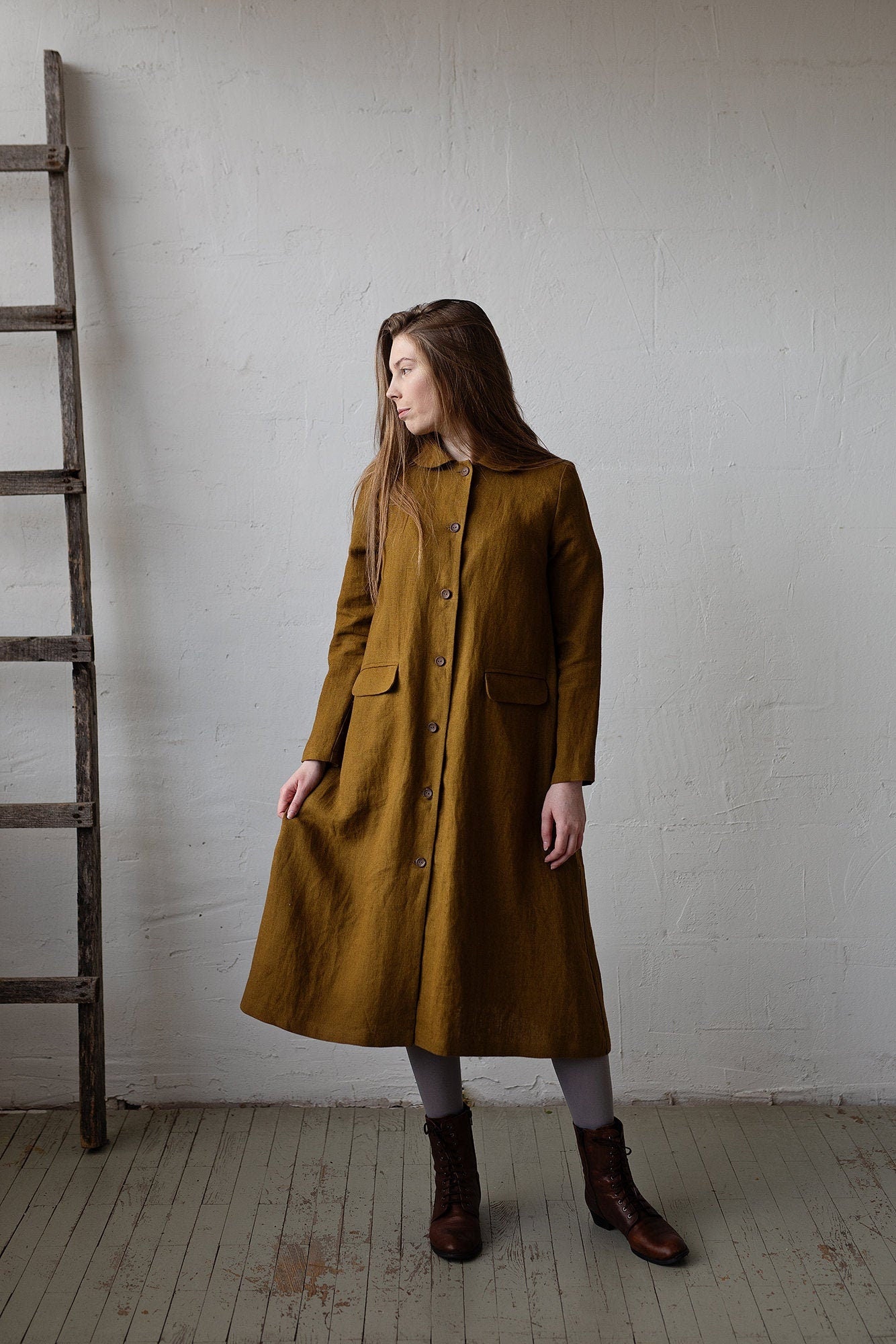 Womens linen shop coat