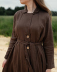 Cacao Emma Linen Coat