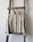 Natural Peter Pan Linen Collar Linen Jacket