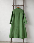 Apple Green Emma Linen Coat