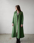 Apple Green Emma Linen Coat