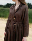 Cacao Emma Linen Coat