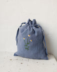 Chamomile Pouch Linen Bag