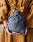 Chamomile Pouch Linen Bag