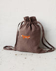 Sitting Fox Linen Backpack