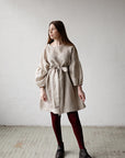 Natural Short Kimono Linen Dress