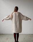 Natural Short Kimono Linen Dress