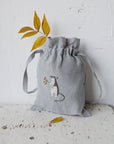 Mouse Pouch Linen Bag
