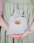Fawn in the Meadow Pouch Linen Bag